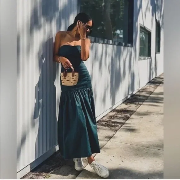 Zara Topstitched Midi Dress - Picture 3 of 17